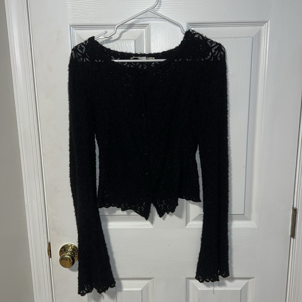 Kimchi Blue Black Lace Blouse Size S